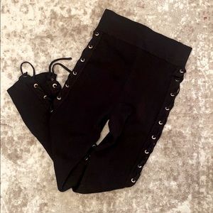 Legging Pant Black Lace Zara Knit NEW!